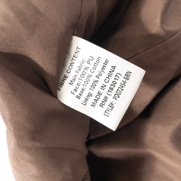 Princess Polly Brown Faux Leather Mini Skirt SZ 6 Biker Style Boho - Picture 6 of 6